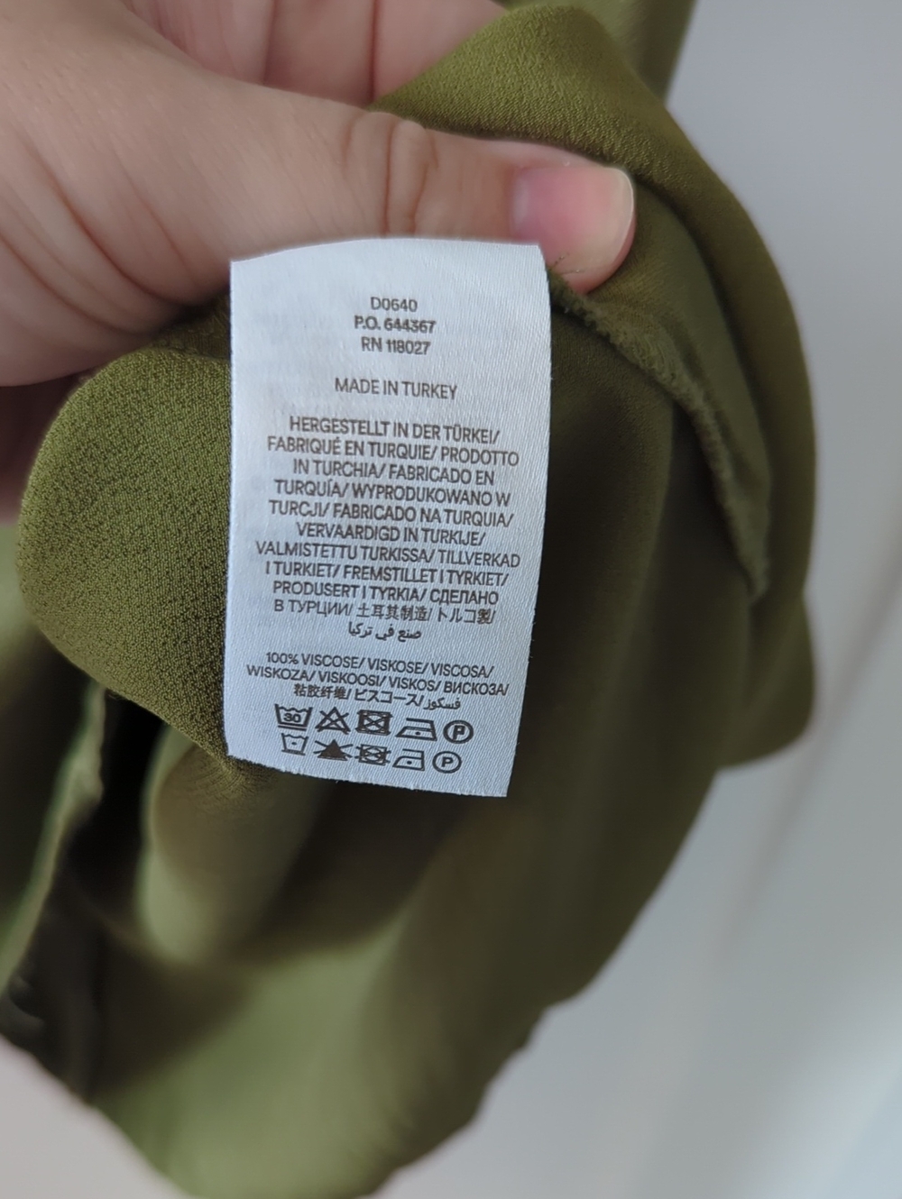 Boden Olive Green Slip Dress 12P - Picture 6 of 7